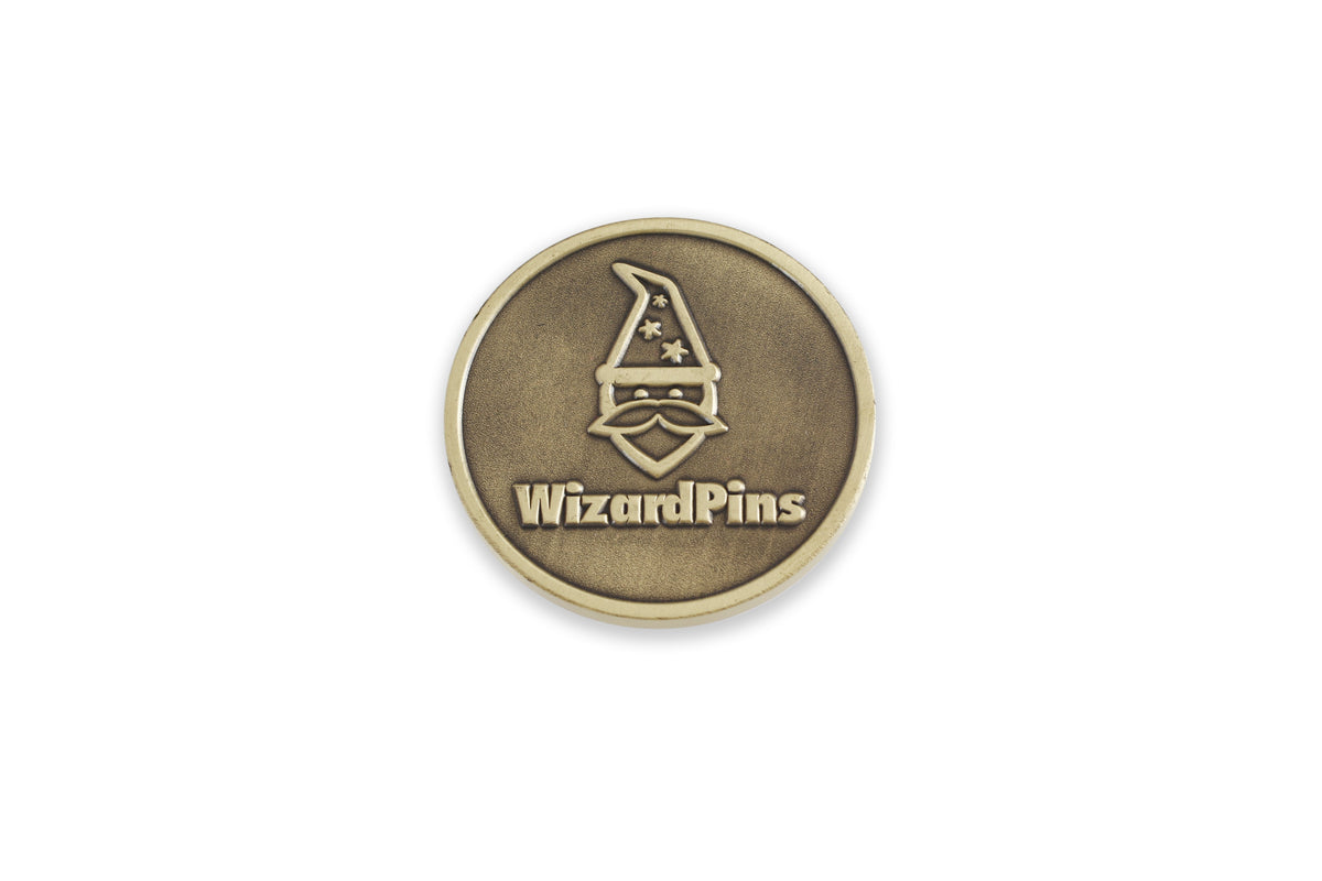 Custom Die Struck Made in USA Coins Custom Coins WizardPins 